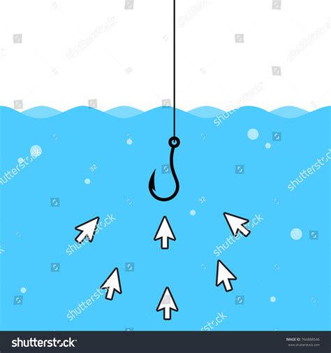 Click Bait Inside Water Stock Vector Royalty Free 766888546