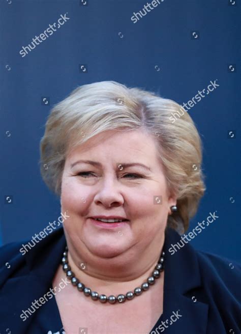 Prime Minister Norway Erna Solberg Arrives Editorial Stock Photo