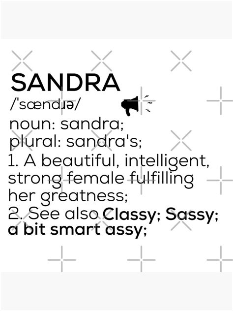 sandra name definition poster for sale by teelogic redbubble