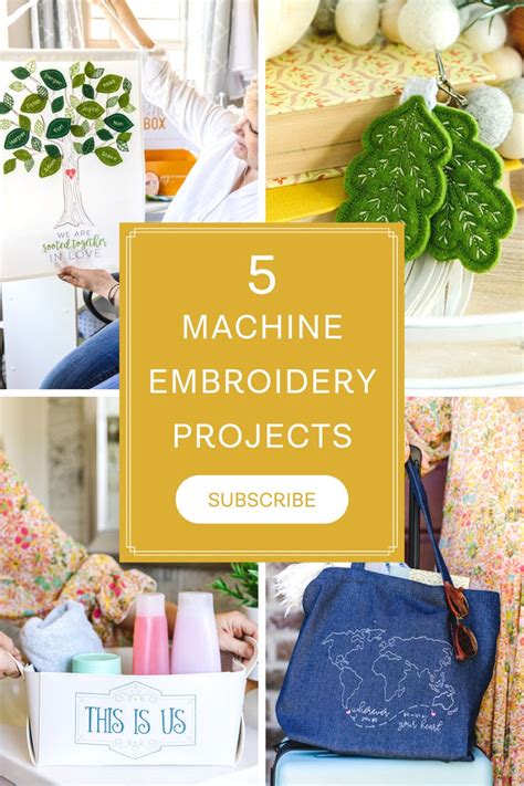 The 5 Machine Embroidery Projects Subscribe Are Featured In This
