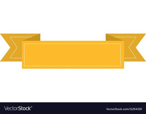 Yellow Banner Icon Image Royalty Free Vector Image