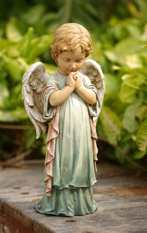 Pastel Praying Angel Cherub Garden Statue Garden Angels Angel Garden