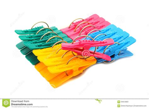 Multi Colored Clothespins Stock Image Image Of Close 64612803