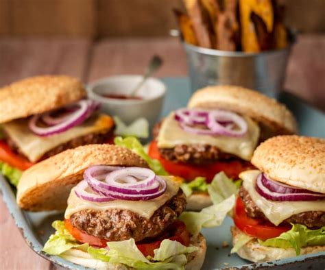 Lighter Burgers With Sweet Potato Wedges Cookidoo® The Official