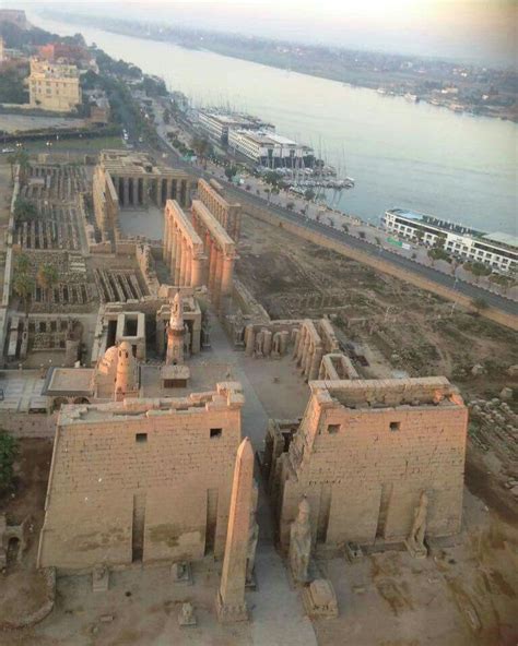 Aerial View Of Luxor Templeits The Large Ancient Egyptian Temple
