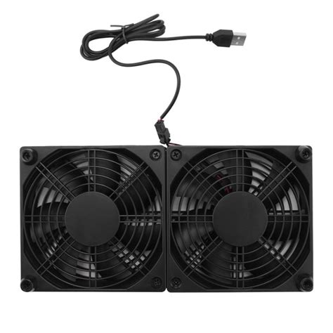 120mm 5v Usb Powered Pc Router Dual Fans High Airflow Cooling Fan For