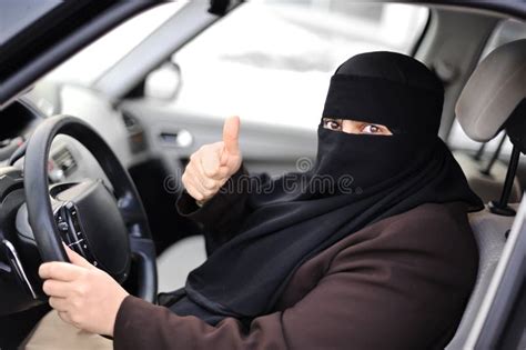 Arabic Muslim Woman Driving A Car Stock Image Image Of Saudi Islam 23286659