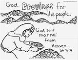 Manna Heaven God Bread Eucharist Meal Israelites Quail Down Thanksgiving sketch template