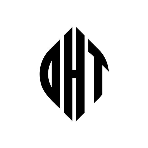 Oht Circle Letter Logo Design With Circle And Ellipse Shape Oht