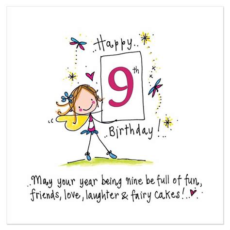 Happy 9th Birthday Birthday Cards Messages Sayings Greeting And
