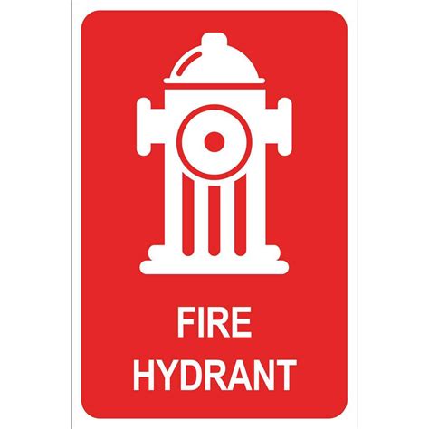 Fire Hydrant Sign Picto And Words
