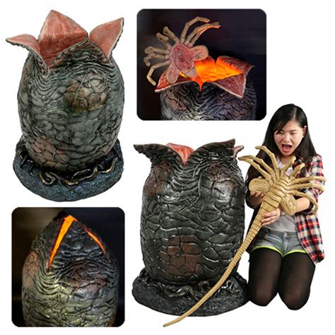 alien light up egg and facehugger life size prop replica