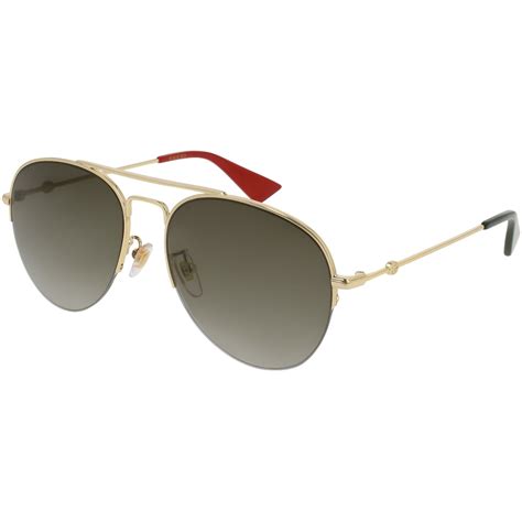 gucci gg0107s aviator metal sunglasses accessories flannels