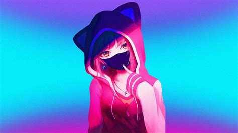 20 Cool Anime Girl With Mask Wallpaper