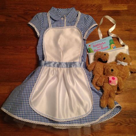 Goldilocks And The Three Bears Costume For World Book Day Hand Made Apron And Bag Accessorised