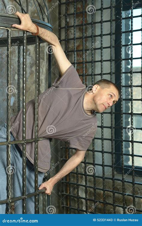 Man In Cage Stock Image Image Of Grime Detail Convict 52331443