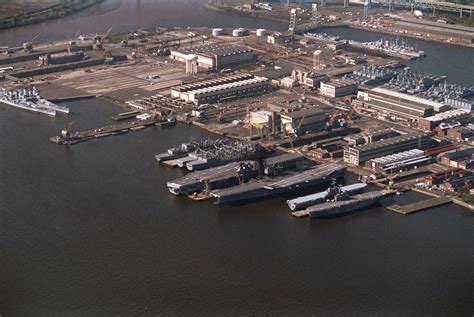 An Aerial View Of The Philadelphia Naval Shipyard Looking West