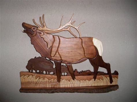 Intarsia Elk Elk Art Lion Sculpture