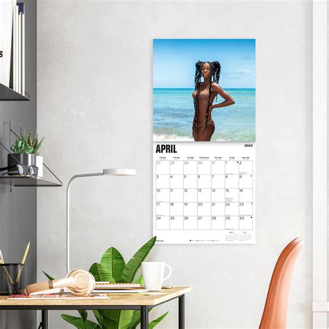 buy 2022 ebony women wall calendar by bright day 12 x 12 inch hot sexy pinup girls swimsuit