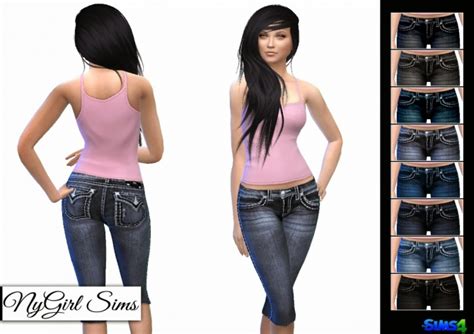 Big Stitch Jeans Capri At NyGirl Sims Sims Updates