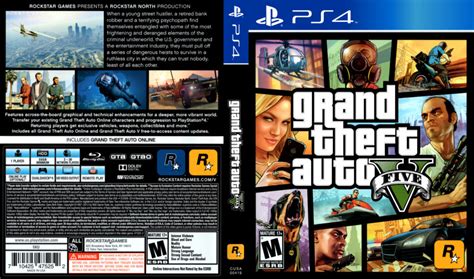 Grand Theft Auto V Dvd Cover 2014 Usa Ps4