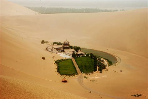 Fascinating Ancient Oasis In Chinas Desert Gobi Place To Travel