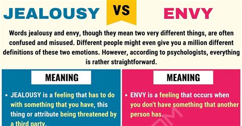 Jealousy Vs Envy Differences Between Envy Vs Jealousy 7 E S L