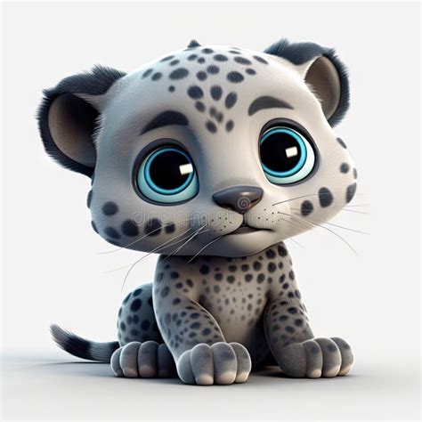 Adorable Baby Jaguar With Pixar Style Smile For Children S Book