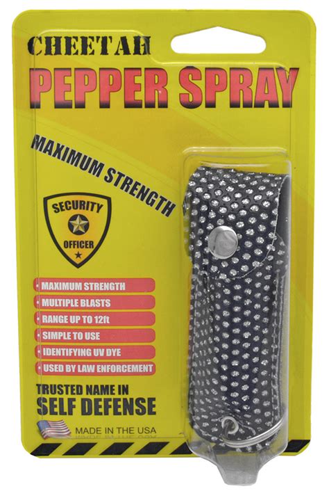 Bling Keychain Personal Defense Pepper Spray Oc 18 12 Oz With Case Black