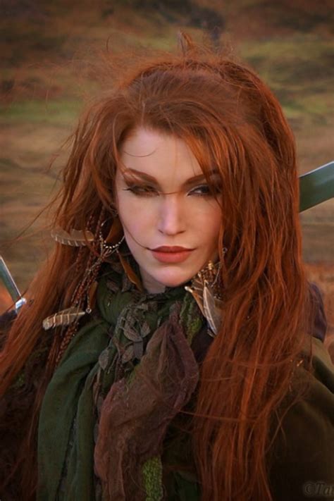 tathariel red hair elf red hair warrior woman