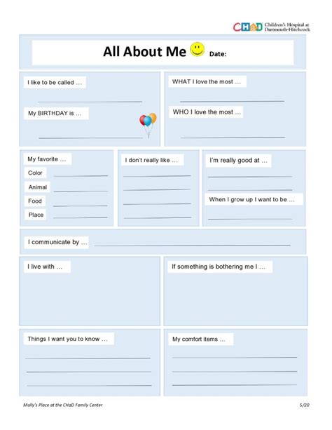 40 Printable All About Me Templates Free Templatelab