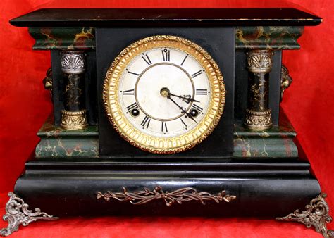 Antique Black Mantel Clock Collectors Weekly