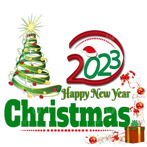 Happy New Year Merry Christmas 2023 Vintage Christ Lettering