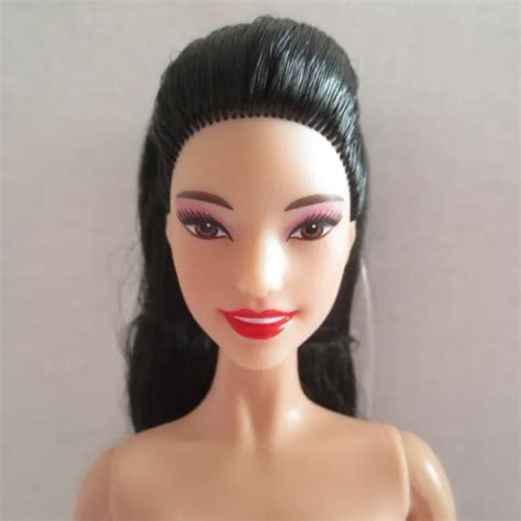 New 2022 Barbie Christmas Holiday Doll ~ Brunette Asian ~ Nude 3699 Picclick