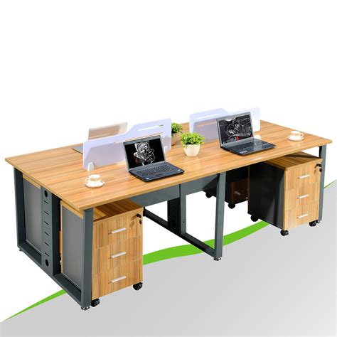 Double Sided Office Desk For 4 Personluoyang Minno Office Furniture Co