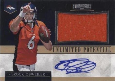 2012 Panini Prominence Unlimited Potential Materials Signatures 20 Brock Osweiler 25 Au