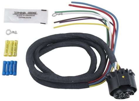 Includes guides for 7 pin, 6pin, 5 pin, 12 pin, 13 pin, pin and heavy duty round plugs and sockets. Universal Wiring Harness for Hopkins Multi-Tow Vehicle-End Trailer Connectors - 4' Long Hopkins ...