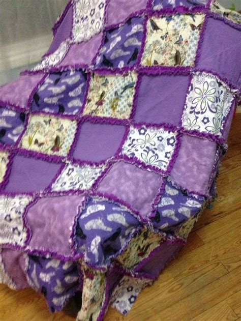 Tones Of Purple Rag Quilt Quilts Rag Quilt Quilt Patterns