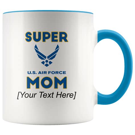 Personalized Super Air Force Mom 11oz Mug Eagle Six Gear