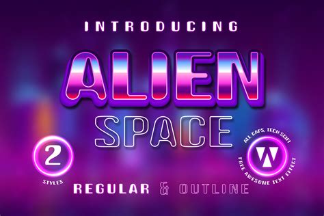 Alien Space Font By Wngstd · Creative Fabrica