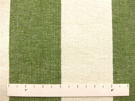 Cotton Upholstery 3 Stripe In Green And White Bandj Fabrics