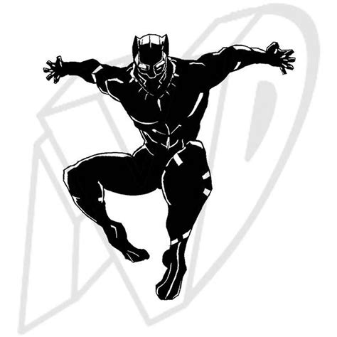 Black Panther Jumping Decal Black Panther Decal Wakanda Etsy