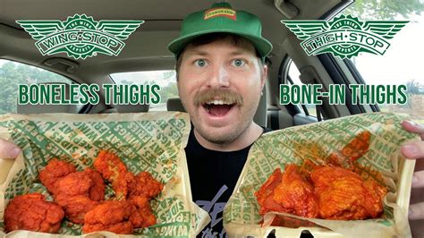 Wingstop NEW Thighs Bone In And Boneless Thighstop Review YouTube