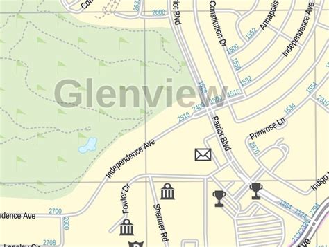 Glenview Map Illinois