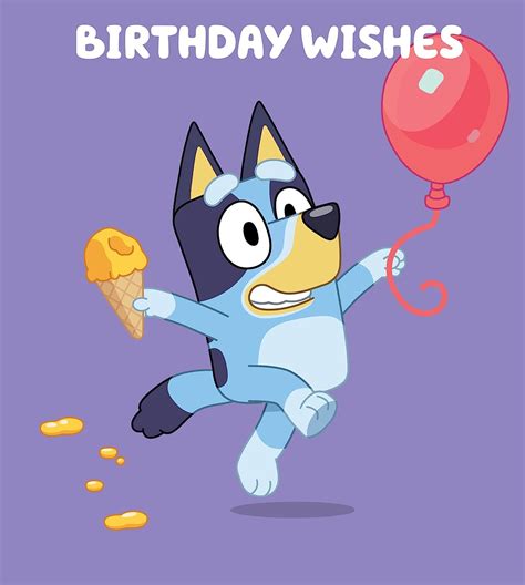 Bluey Birthday Card Official Bluey Greeting Card Happy