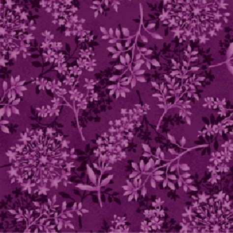 Cotton Quilt Fabric Purple Botanica Collection Floral Auntie Chris