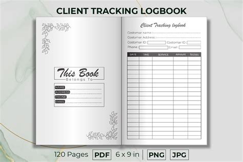 Client Tracking Journal Logbook Graphic By Sadarong · Creative Fabrica
