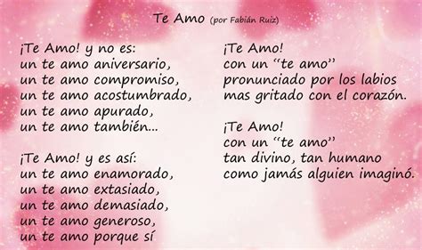 Te Amo Poema De Amor