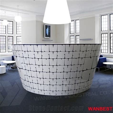 Luxury Artificial Marble Hotel Company Lobby Hall Round