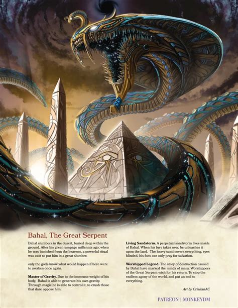 Bahal The Great Serpent Crush Your Players With Gravity And